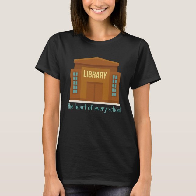 Camiseta Corazón de cada eco en bibliotecas y bibliotecas (Anverso)