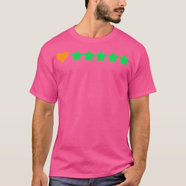 Camiseta Corazón De Calificación Letterboxd Y 5 Estrellas (Anverso)
