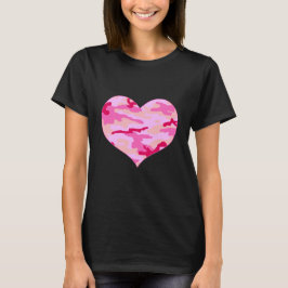 Camiseta Corazón de camo rosado