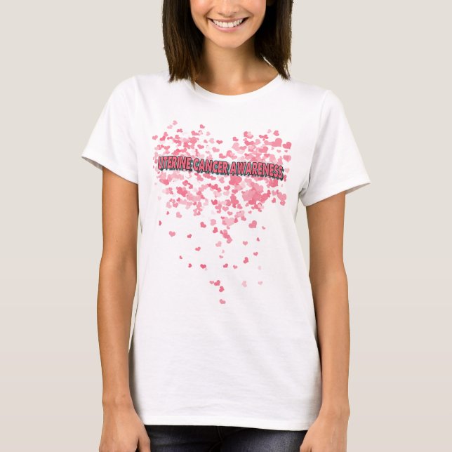 Camiseta Corazón de cáncer uterino (Anverso)