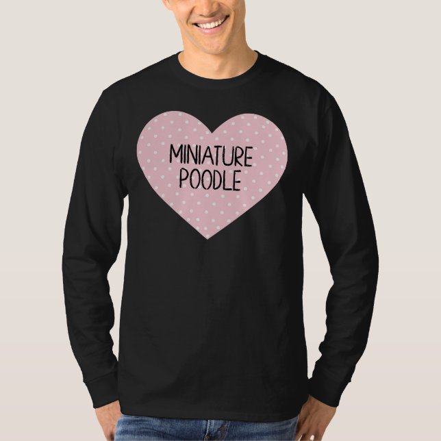 Camiseta Corazón de caniche en miniatura (Anverso)