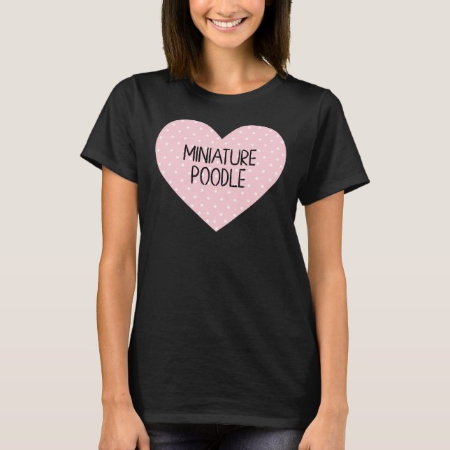 Camiseta Corazón de caniche en miniatura (Anverso)