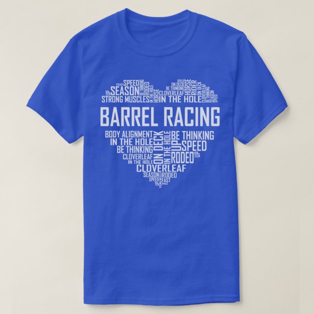 Camiseta Corazón de Carreras de barril (Diseño del anverso)