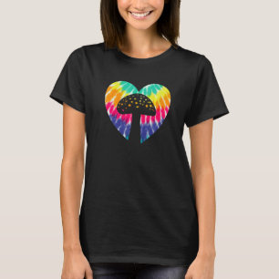 Camiseta Corazón de champiñón con estampado de teñido para