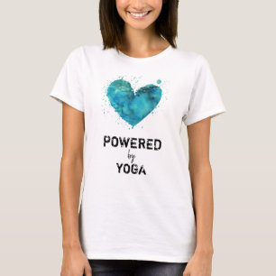 Camiseta *~* Corazón de color azul turquesa de yoga