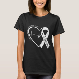 Camiseta Corazón de concienciación sobre la leucemia Naranj