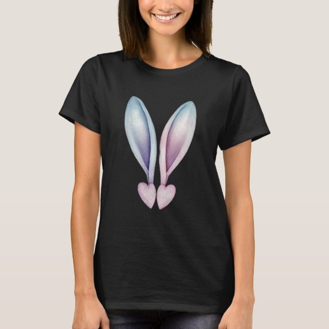 Camiseta Corazón de conejito dulce Estética (Anverso)