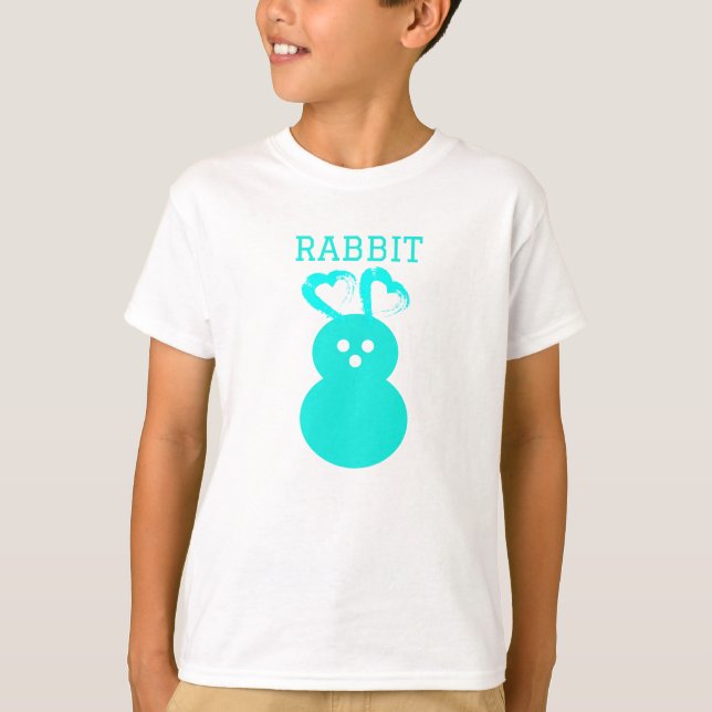 Camiseta Corazón de Conejo de Pascua (Anverso)