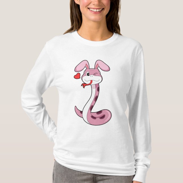 Camiseta Corazón de Conejo de Serpientes (Anverso)