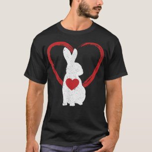 Camiseta Corazón de Conejo Día de San Valentín Chicas Amant