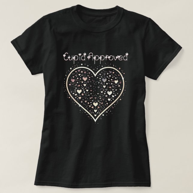 Camiseta Corazón de Confeti de Cupido (Diseño del anverso)