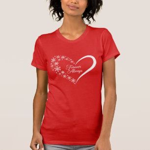 Camiseta Corazón de copo de nieve de Navidad