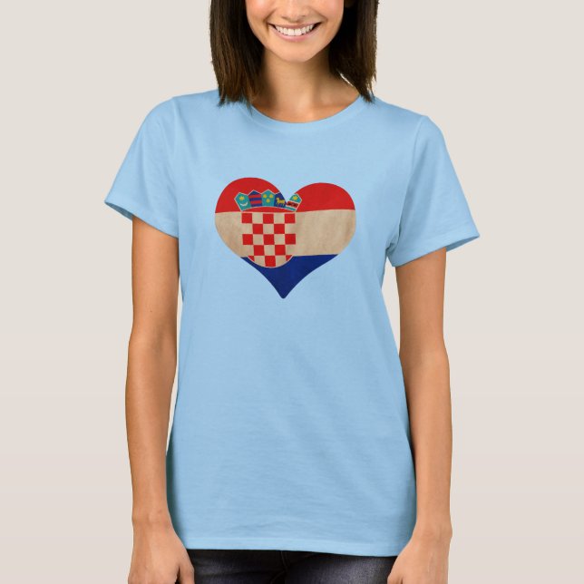 Camiseta Corazón de Croacia (Anverso)