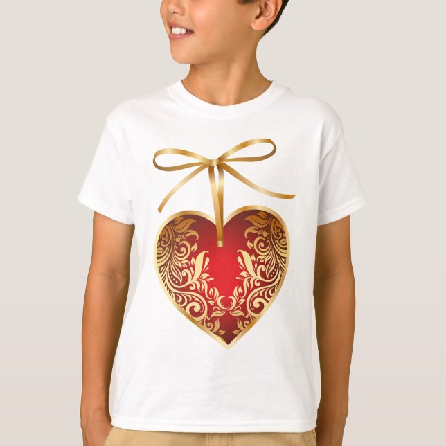 Camiseta Corazón de Damasco Rojo (Anverso)