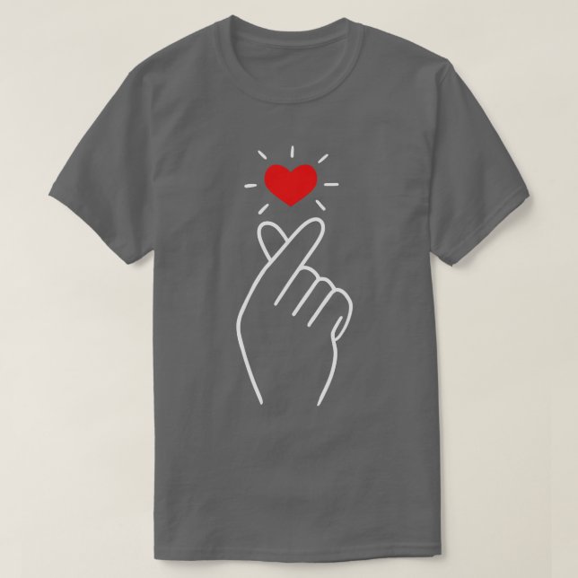 Camiseta Corazón de dedo mínimo (Diseño del anverso)