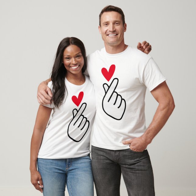 Camiseta Corazón de dedos coreano (Unisexo)