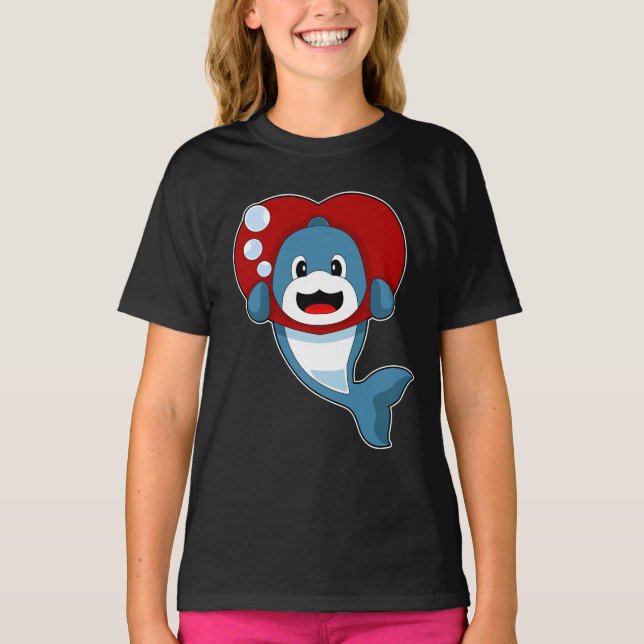 Camiseta Corazón de delfín (Anverso)