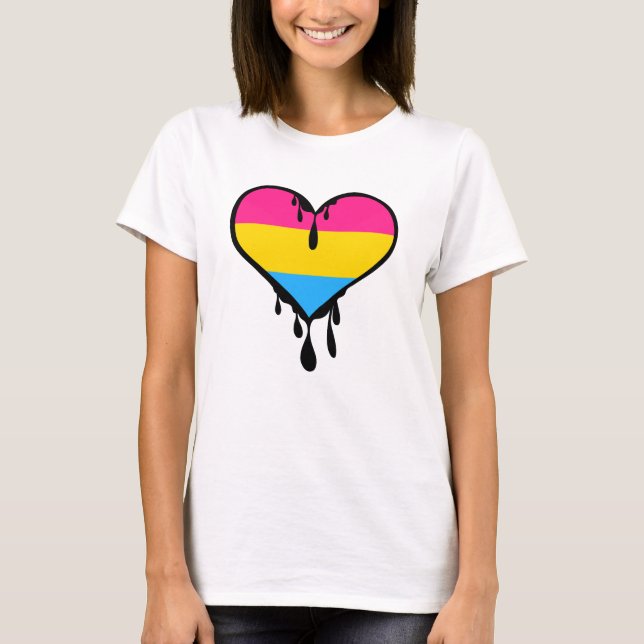 Camiseta Corazón de desgarro del orgullo de pan (Anverso)