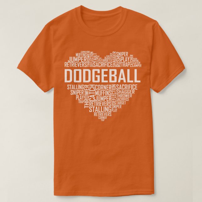 Camiseta Corazón de Dodgeball (Diseño del anverso)
