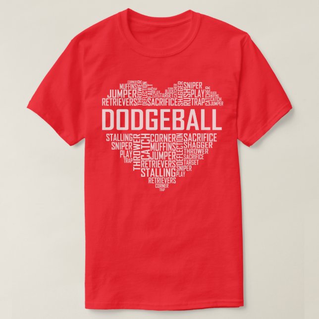 Camiseta Corazón de Dodgeball (Diseño del anverso)