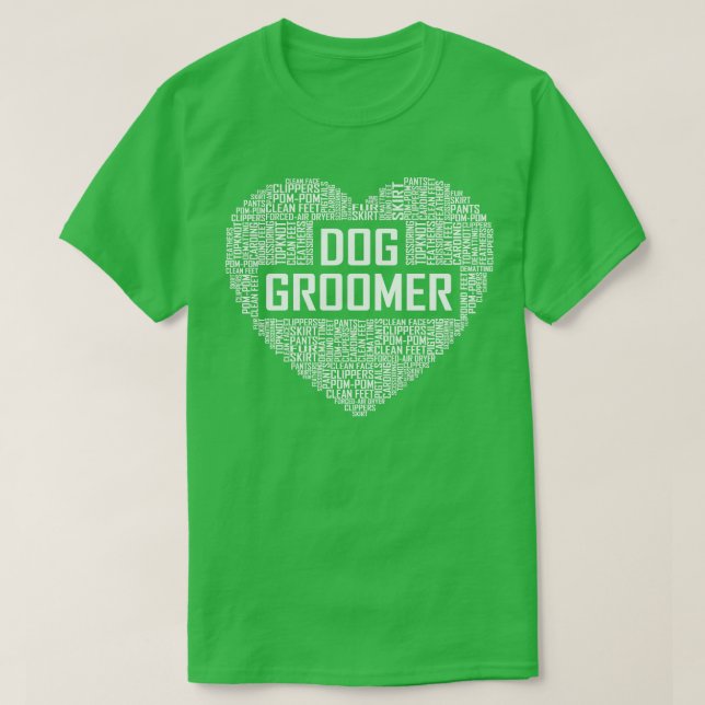 Camiseta Corazón de Dog Groomer (Diseño del anverso)