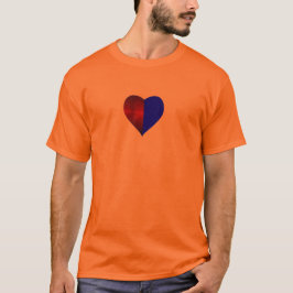 Camiseta corazón de dos tonos