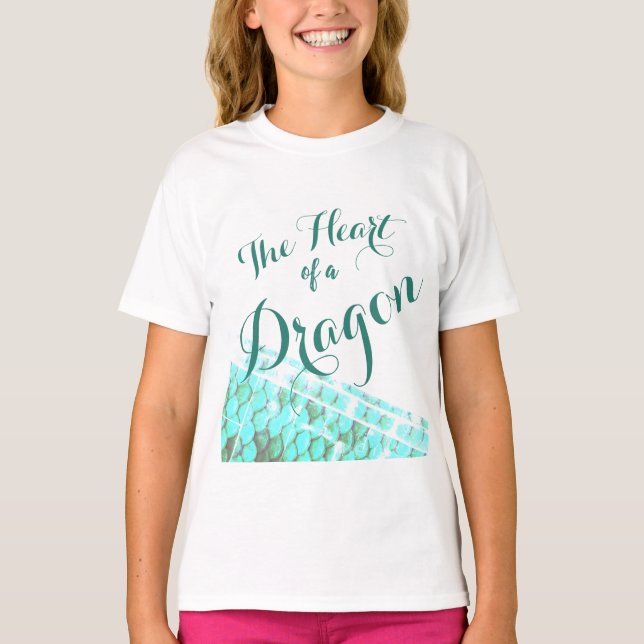 Camiseta Corazón de Dragón Personalizado (Anverso)