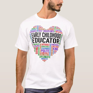 Camiseta Corazón de educador de la primera infancia