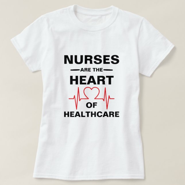 Camiseta Corazón de enfermera de salud (Diseño del anverso)