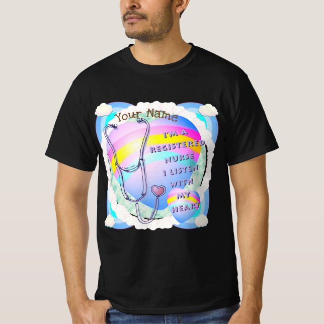 Camiseta Corazón de enfermera registrado (Anverso)