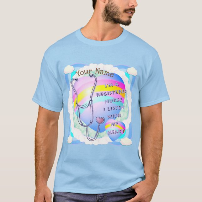 Camiseta Corazón de enfermera registrado (Anverso)