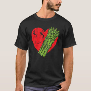 Camiseta Corazón de Espárragos Jardín Verdura Vegetariano V