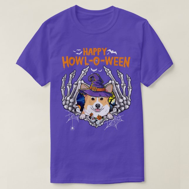 Camiseta Corazón de esqueleto Corazón feliz HowlOWeen Disst (Diseño del anverso)