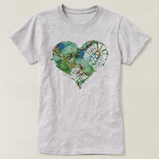 Camiseta corazón de estómago de arranque (Diseño del anverso)