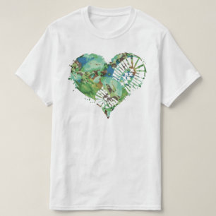 Camiseta corazón de estómago de arranque