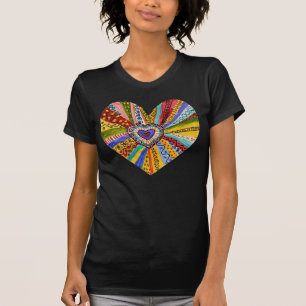 Camiseta corazón de explosión de color n.º 1