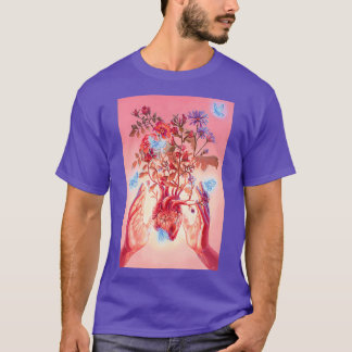 Camiseta Corazón de flor de jardín interior