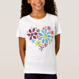 Camiseta Corazón de flores