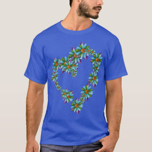 Camiseta Corazón de flores para jardineros Floristas y
