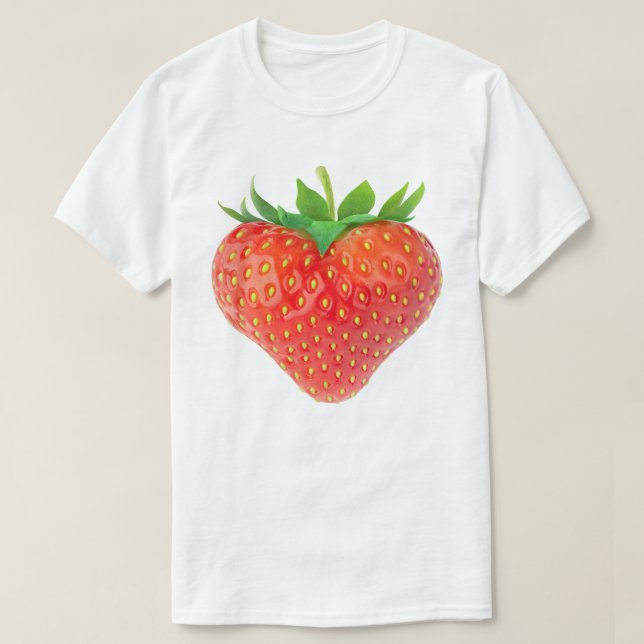 Camiseta Corazón de fresa (Diseño del anverso)