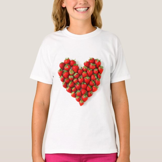 Camiseta Corazón de fresa (Anverso)