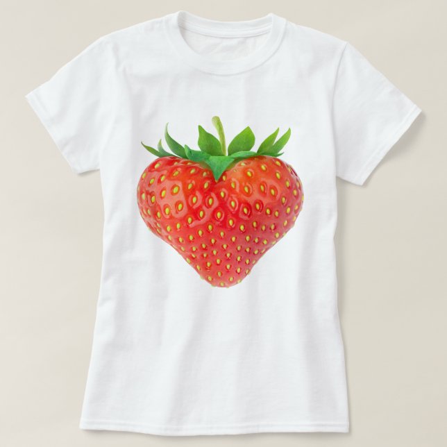 Camiseta Corazón de fresa (Diseño del anverso)