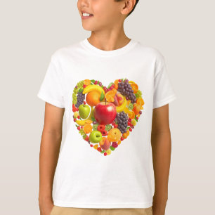 Camiseta Corazón de Fruta 3D – Diseño de Corazón de Fruta d