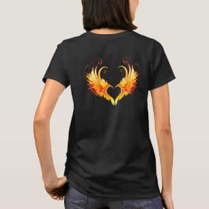 Camiseta Corazón de Fuego Ángel con Alas