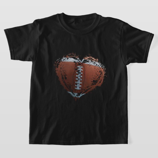 Camiseta Corazón de fútbol americano Feliz Día de San Valen (Distribución)