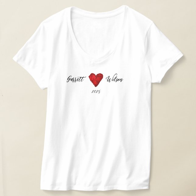 Camiseta Corazón de Garrett Wilson para mujeres (Distribución )