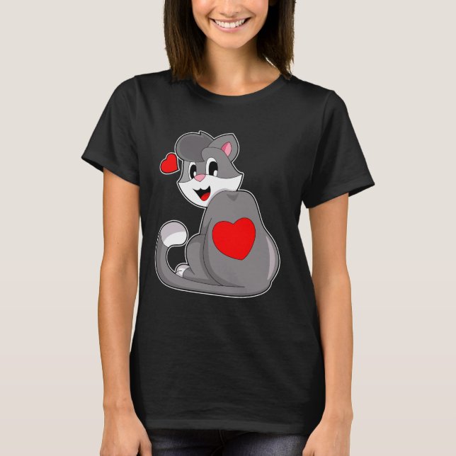 Camiseta Corazón de gato (Anverso)