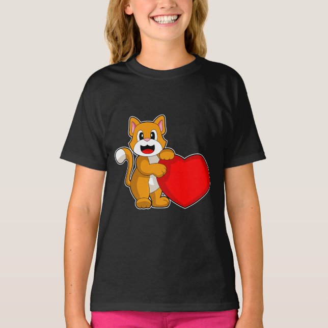 Camiseta Corazón de gato (Anverso)