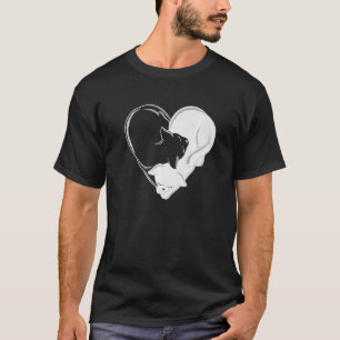 Camiseta Corazón De Gatos Durmientes Para Gato