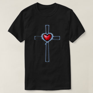 Camiseta Corazón de Gemstone Rojo Cruzado